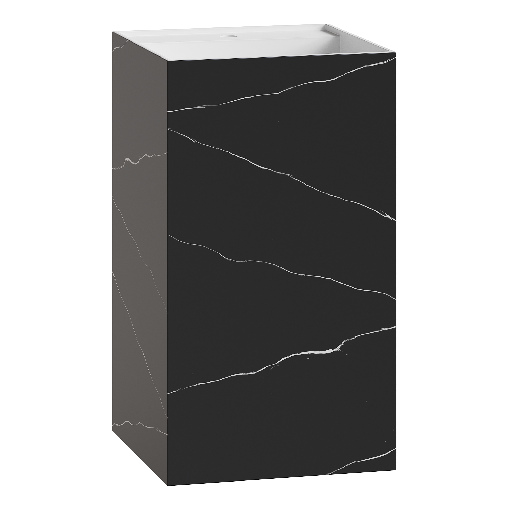 Раковина напольная Cube Corian 480*480*850 Matt White