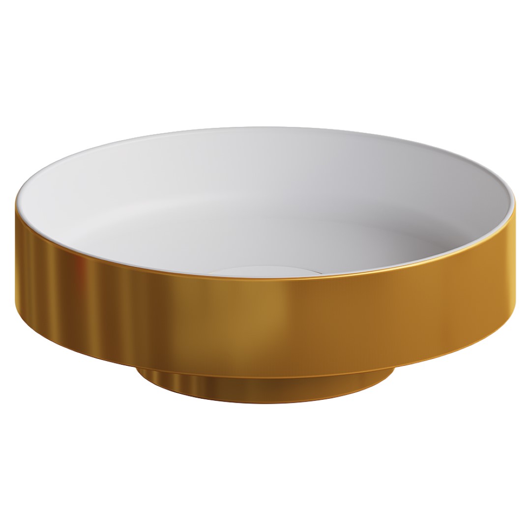 Раковина накладная SOLE Corian 400*130 GOLD