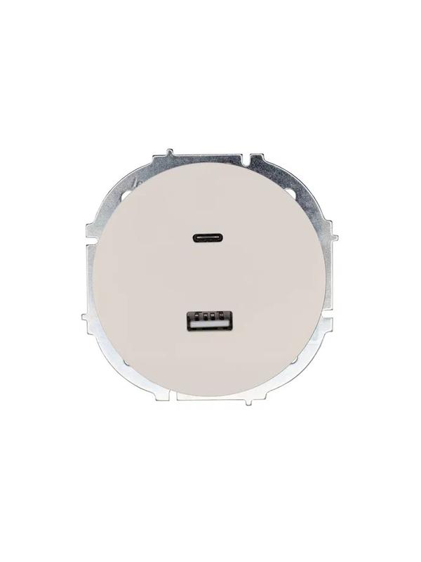 Розетка 1-м СП OSEN TC+ USB разъем механизм сл. кость LEZARD 743-9088-192TC