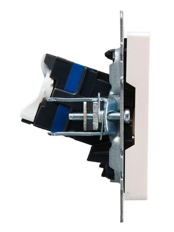 Розетка компьютерная двойн. СП RJ45 кат.6 BRITE РК11-2-БрЖ механизм жемчуж. IEK BR-K20-2-K36