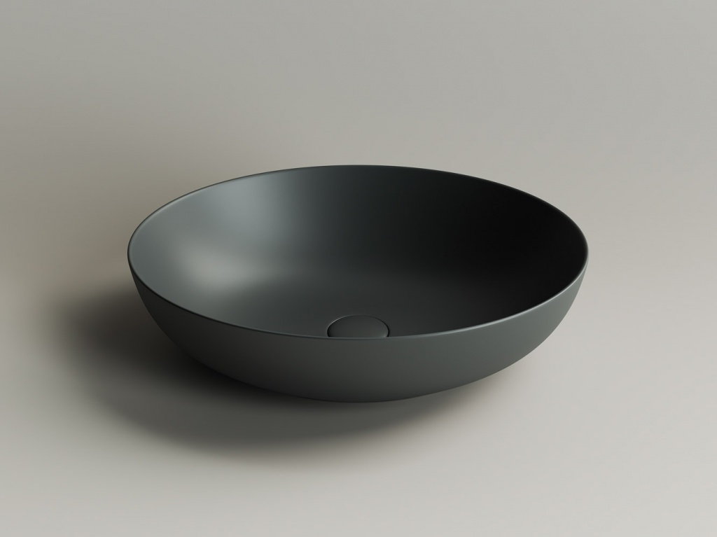 Умывальник чаша накладная овальная (цвет Темный Антрацит Матовый) Element 520*395*130мм, CN6017MDH