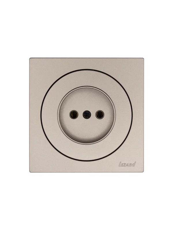 Розетка 1-м СП OSEN без заземл. ПБТ механизм титан LEZARD 743-3788-121B
