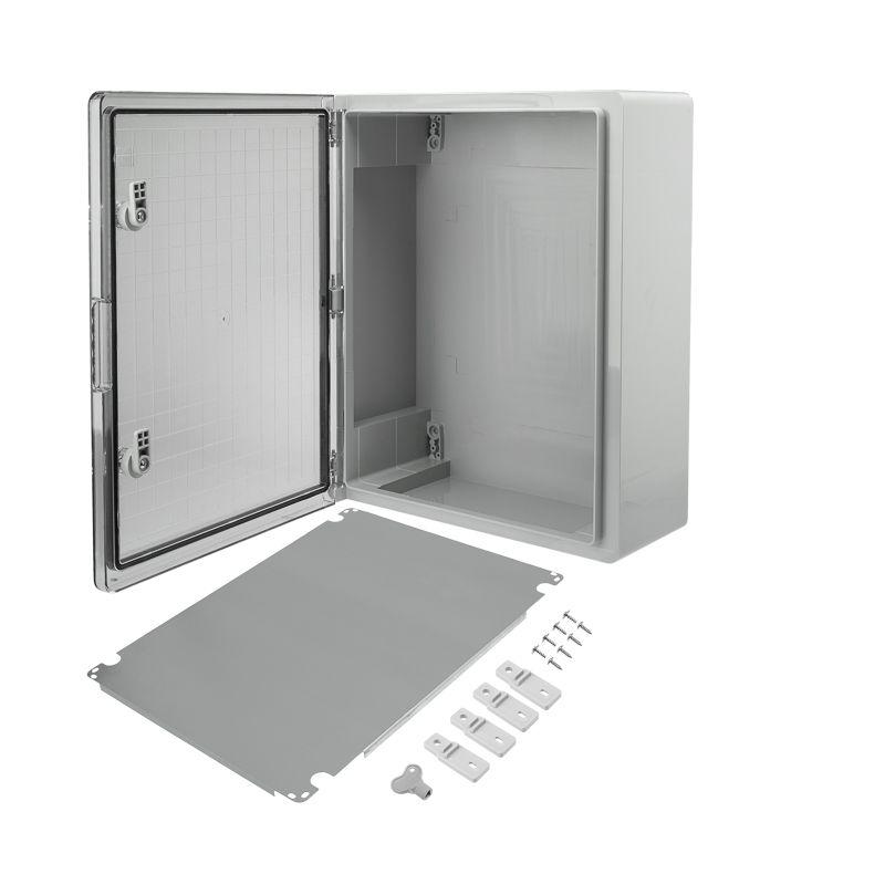 Корпус ЩМПп 500х350х190мм УХЛ1 IP65 с прозр. дверцей и монтажной панелью АБС пластик. Rexant 11-0415