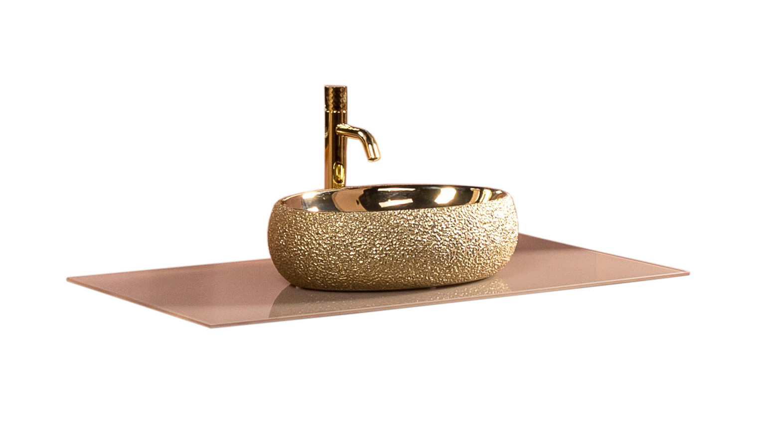 Столешница стекло 100см прямая CAPPUCINO