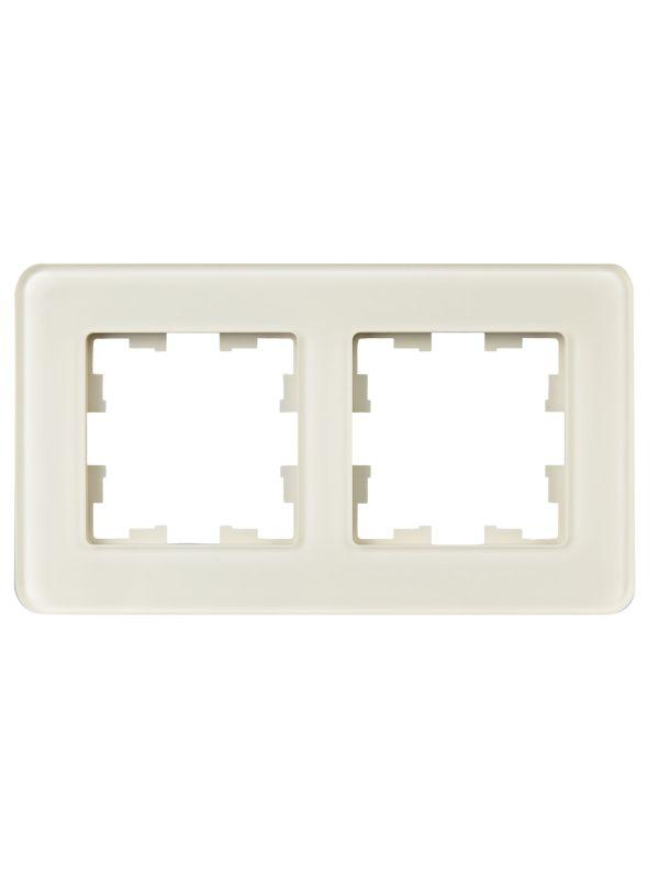 Рамка 2-м BRITE РУ-2-2-Бр стекло песчан. RE IEK BR-M22-G-41-K98