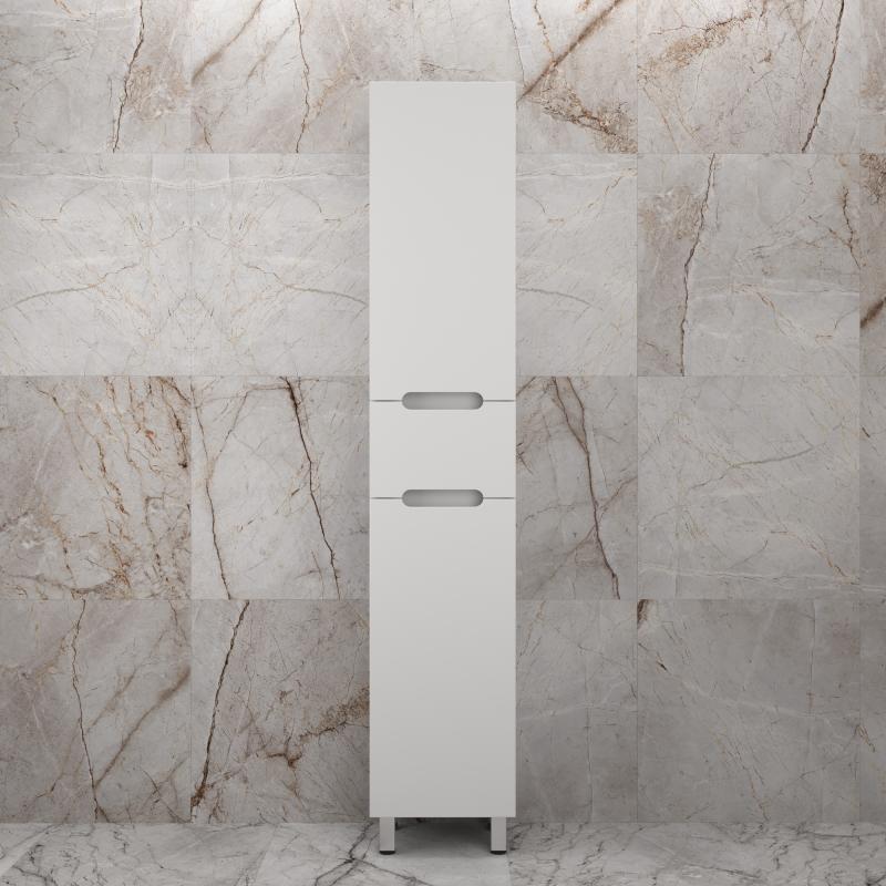 Колонна напольная "Матис" 36 см 1 ящик, Белый матовый, PLUS, ЭМАЛЬ