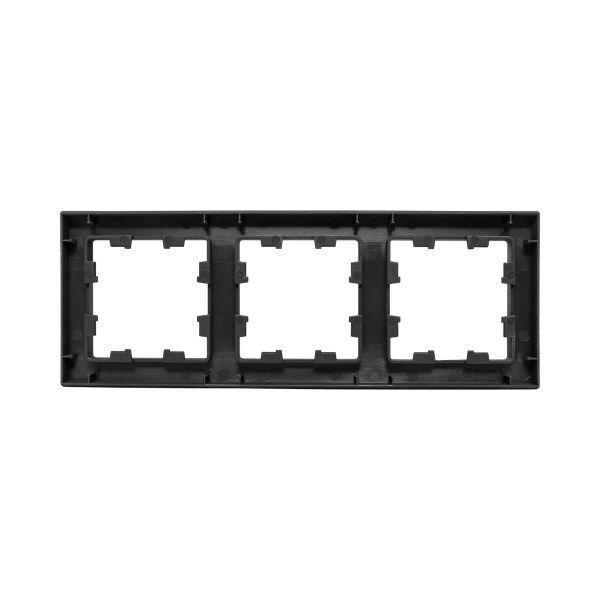 Рамка 3-м Эпика пластик черн. EKF UP1-FPB-03