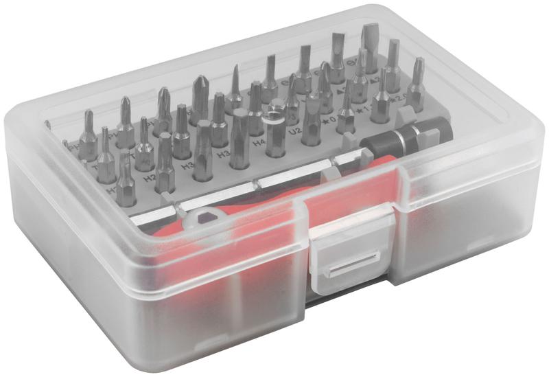 Отвертка с битами для точных работ 30 CrV бит удлинитель пластик. бокс КУРС 56175