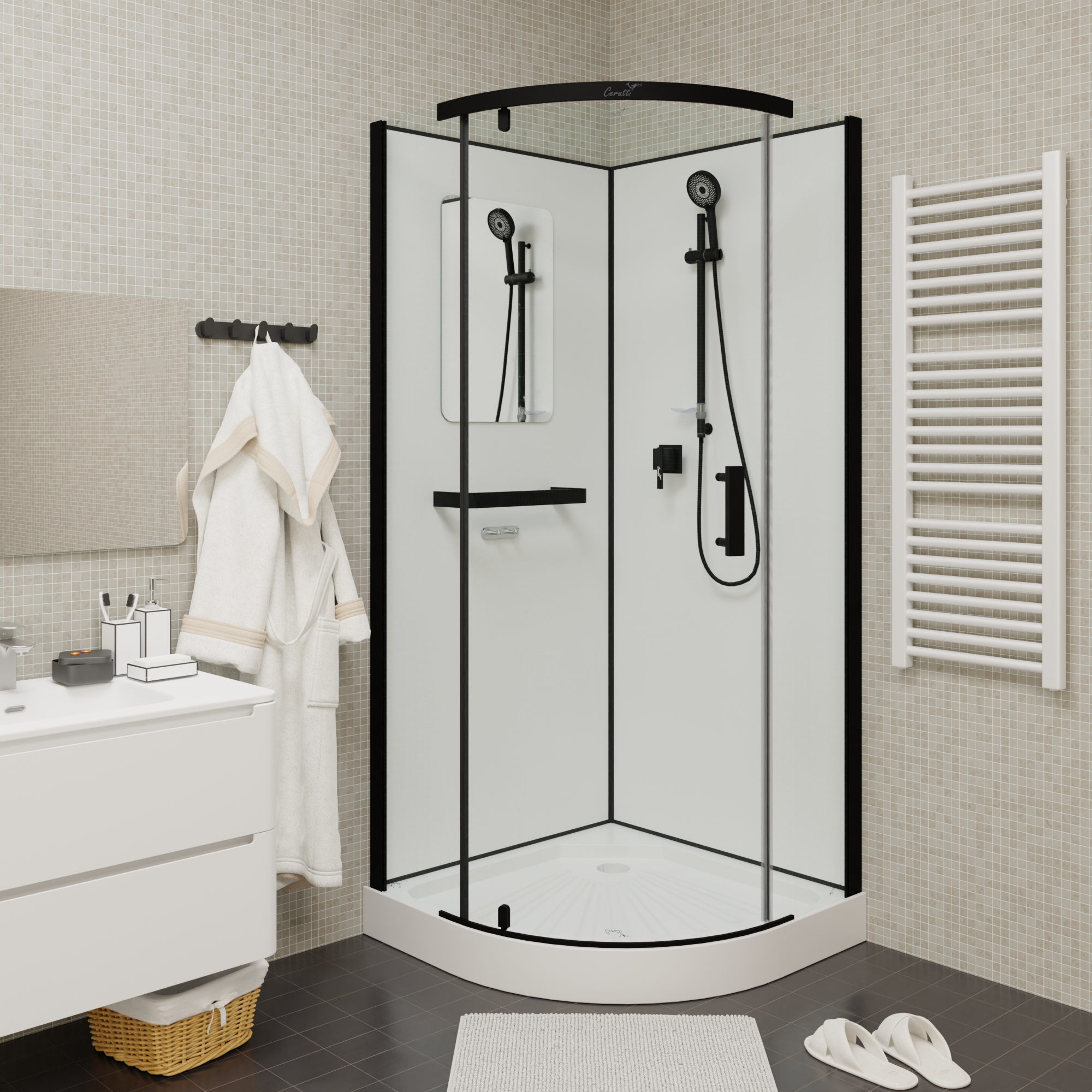 Кабина KORRA90B душевая Ceruttispa (90x90x205)