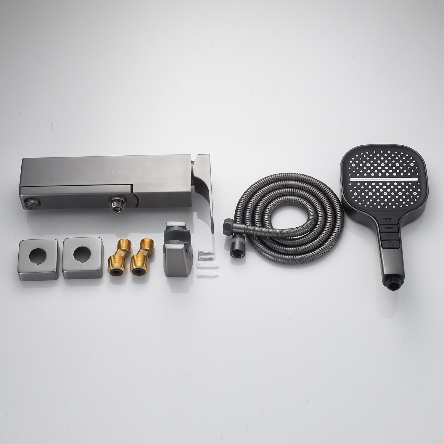 Смеситель для ванны Rose R1002T, оружейная сталь