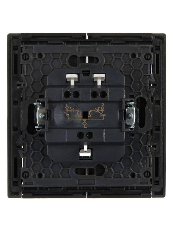 Выключатель 2-кл. СП FORTE&PIANO 10А FP306 с индикацией сер. IEK FP-V20-1-10-1-K03