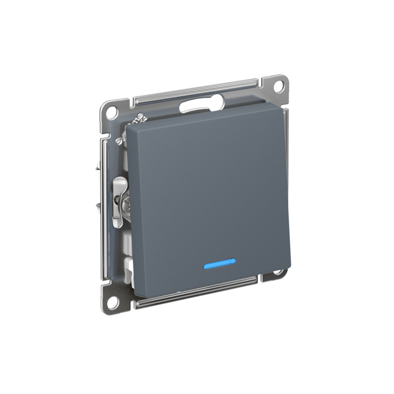 Выключатель 1-кл. AtlasDesign (сх. 1а) 10AX с подсветкой быстрозажим. клем. механизм грифель SE ATN000713S