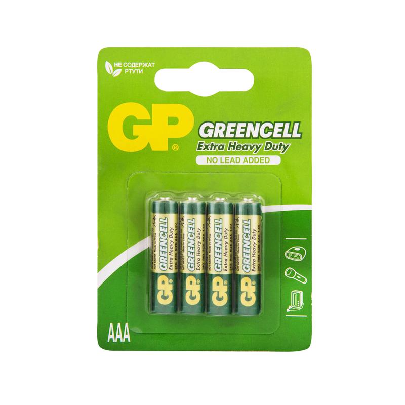 Элемент питания солевой AAA/R03 1.5В GreenCell (блист.4шт) GP 10883