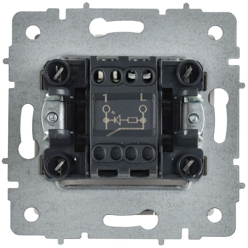 Выключатель 1-кл. СП BRITE ВС10-1-1-БрАБ 10А с индикацией механизм арктич. бел. IEK BR-V10-1-10-K91