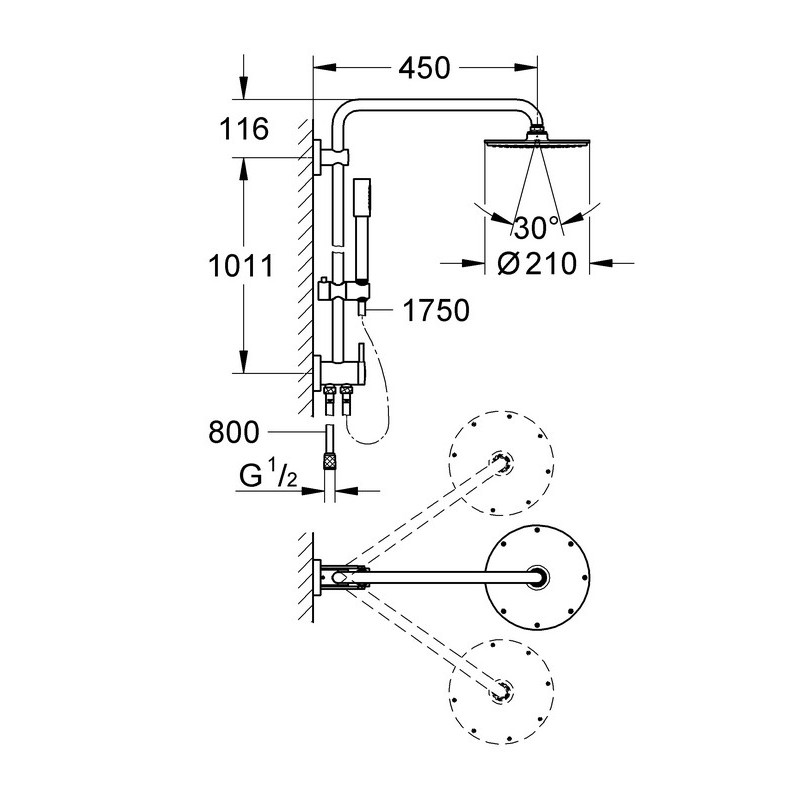 Душевая система Grohe Rainshower 27058000