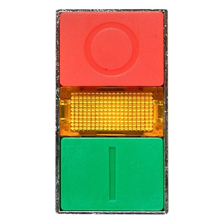 Кнопка LAY5-BW8465 "I-O" прямоугольная 230В NO+NC PROxima EKF pbn-bw8465