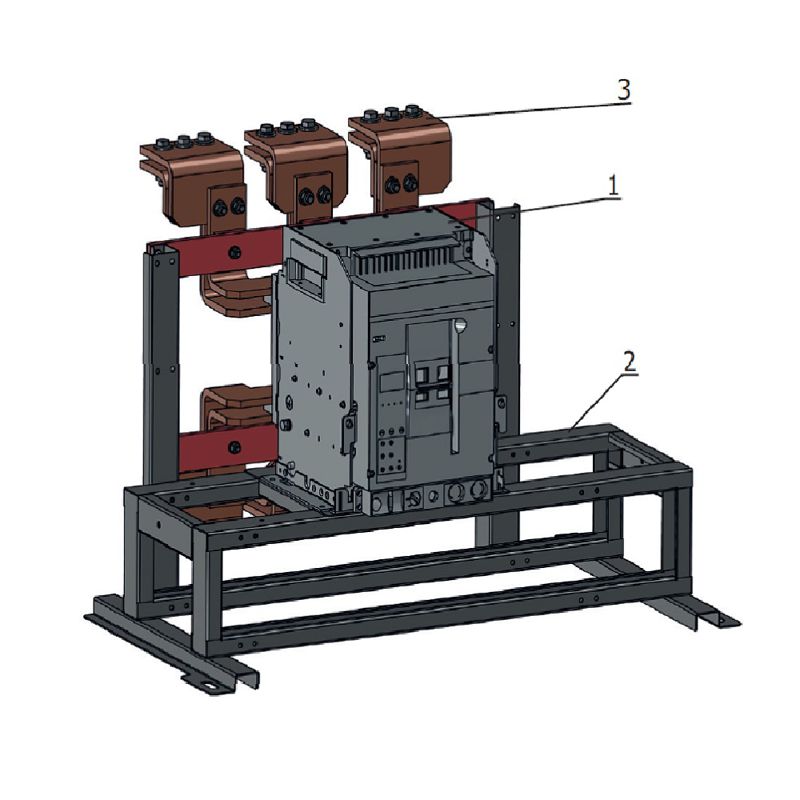 Блок замены автоматического выключателя 3п 630А АВМ10СВ/НВ-OptiMat A-630-S1-3P-50-D-MR5.2-B-C2200-M2-P05-S2-06 КЭАЗ 377595