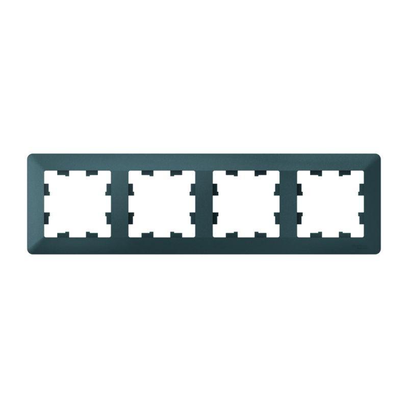 Рамка 4-м AtlasDesign Air изумруд/дым. черн. SE ATN220804