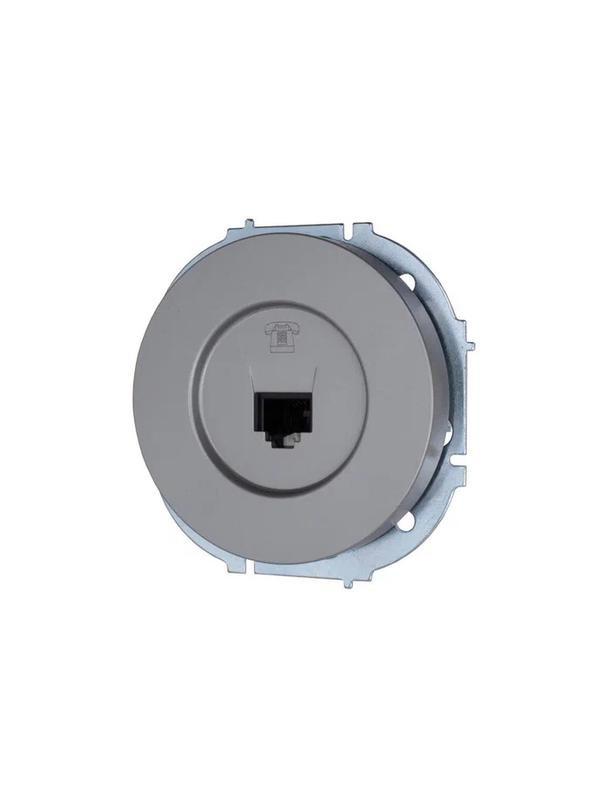 Розетка телефонная СП OSEN RJ11 евро механизм сер. матов. LEZARD 743-7488-137