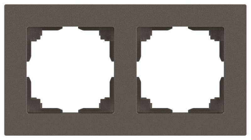 Рамка 2-м СП Accent 6-502-09 титан Intro Б0063723