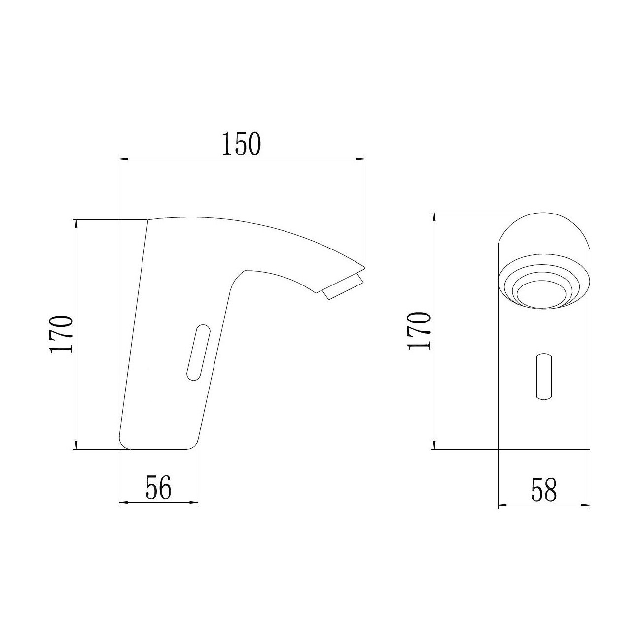 Сенсорный смеситель для раковины Savol S-GY8865-1W, белый