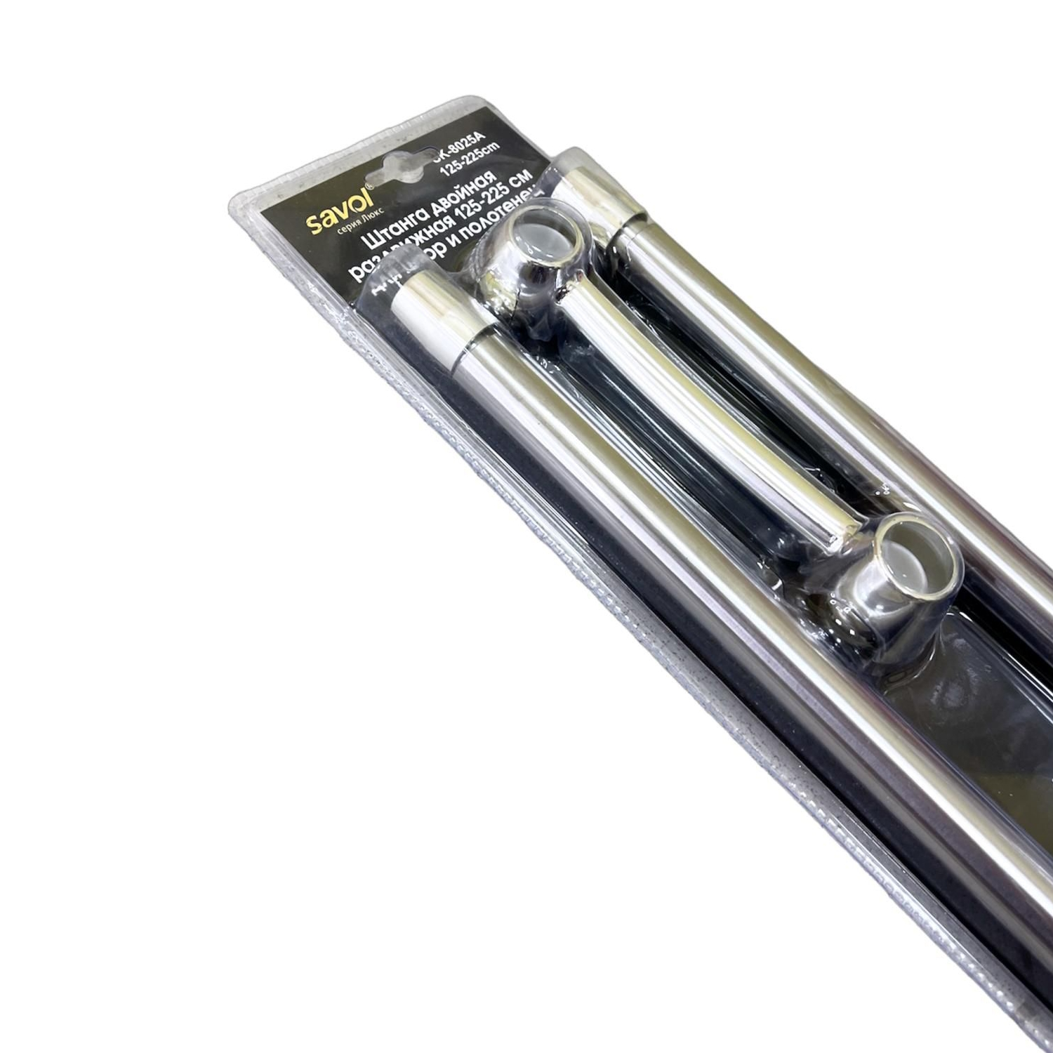 Карниз телескопический для ванной Savol SK-8025A, хром