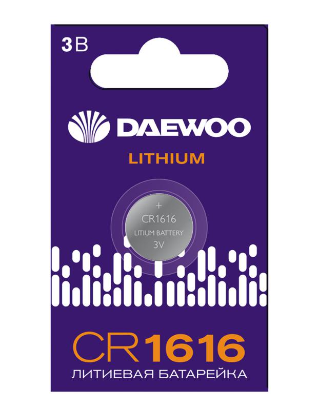 Элемент питания литиевый CR1616 3В BL-1 (блист.1шт) DAEWOO 5057982