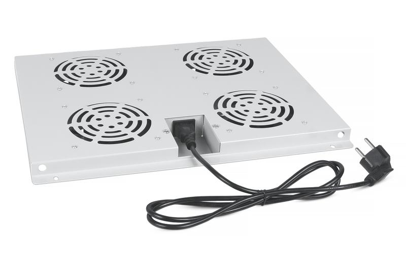 Модуль вентиляторный TRAY-60 с 4-я вентиляторами для установки в напольн. шкафы SH-05C ND-05C Г=600мм Cabeus 7068c