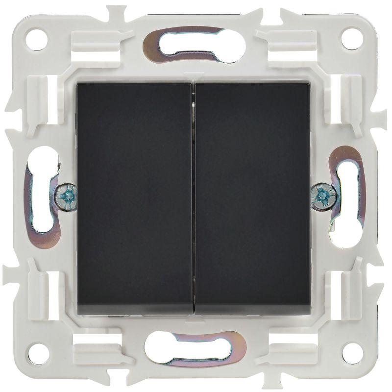 Выключатель 2-кл. SKANDY 10А SK-V04Bl черн. IEK SK-V20-0-10-K02