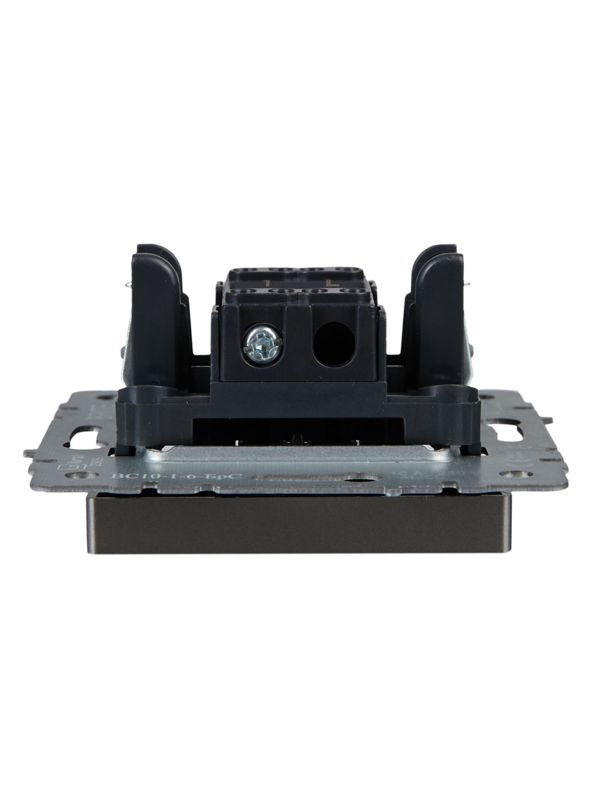 Выключатель проходной 1-кл. СП BRITE ВС10-1-6-БрС 10А механизм сталь IEK BR-V12-0-10-K46