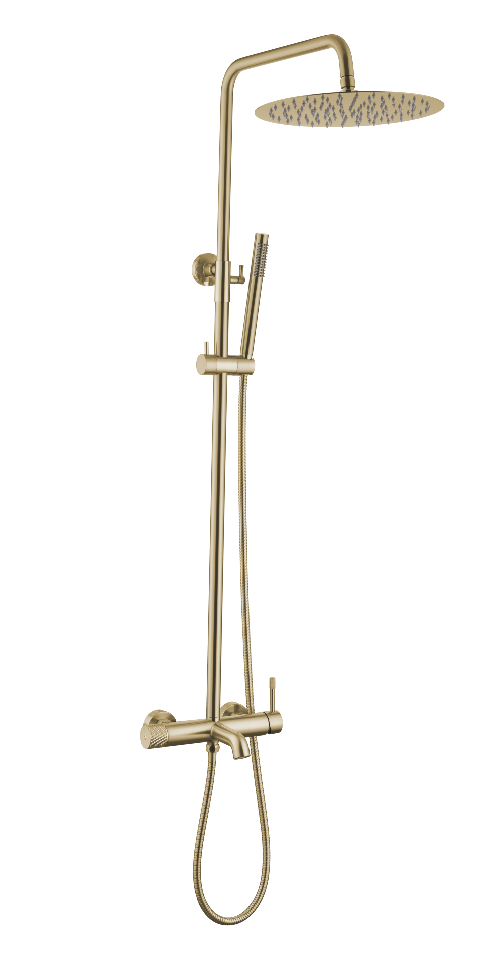 Стойка для душа со смесителем UNO Matt Gold