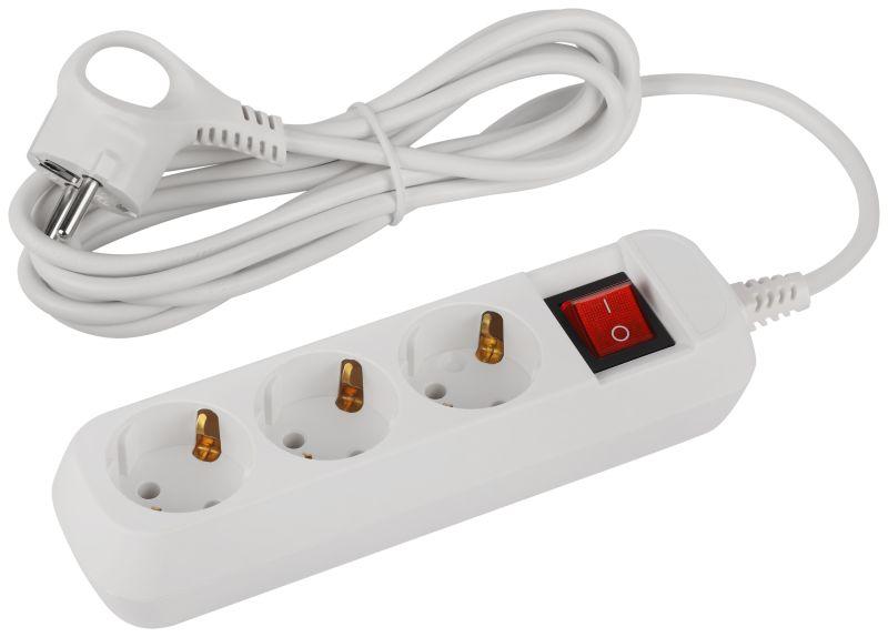Удлинитель 3х3м с заземл. с выкл. ПВС 3х0.75 UDL-10-330-ES Greenline Эра Б0065047