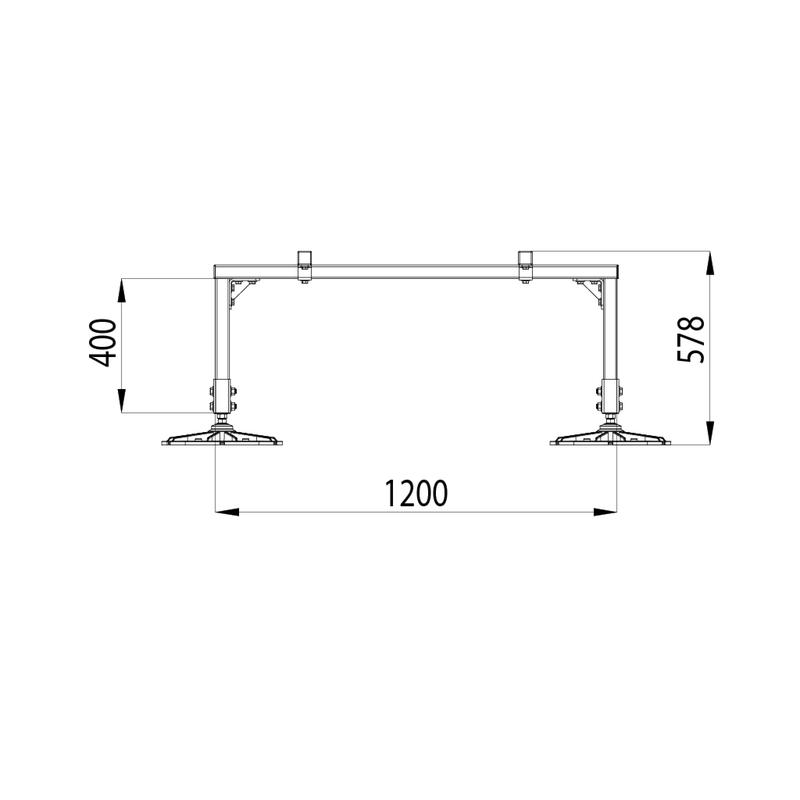 Конструкция опорная для установки оборудования TECHNORAPTOR FOOT 1200х1200 HD КМ TR0216