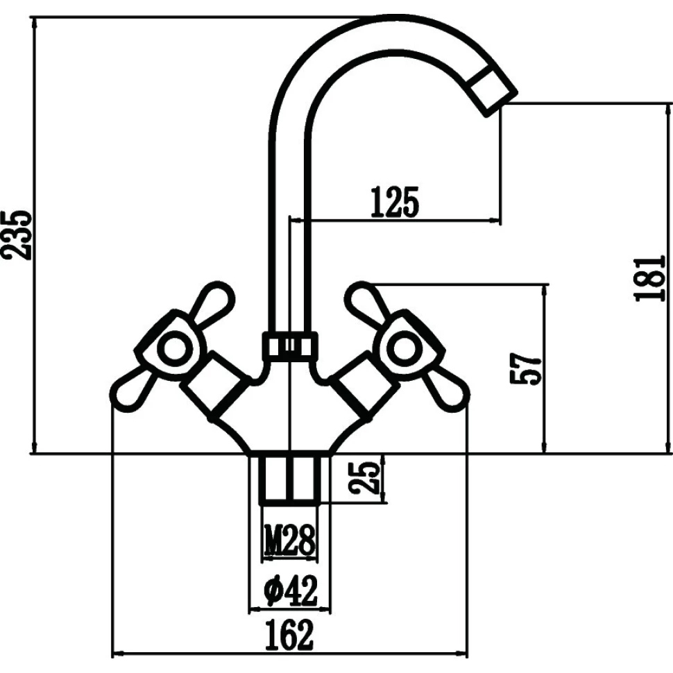 Смеситель для кухни Fmark FM4719, хром