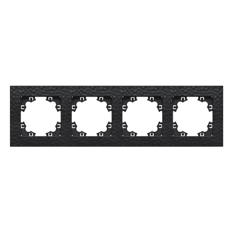 Рамка 4-м Афина фактурная универс. графит Universal A10046-Gr