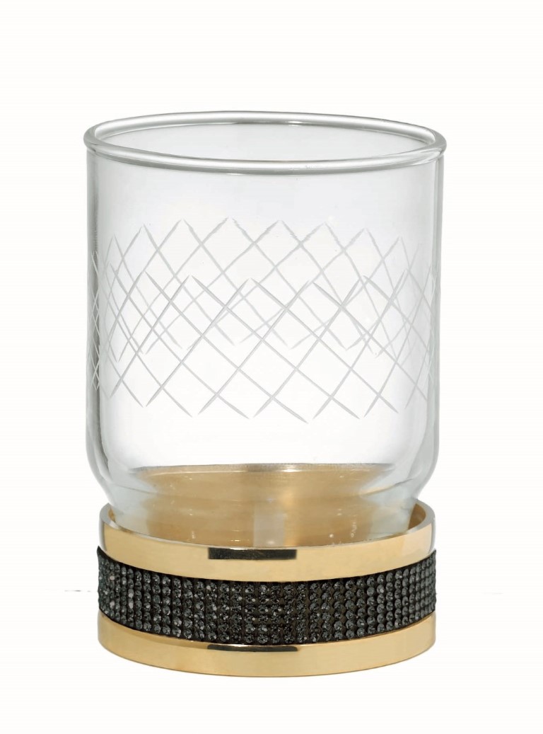Настольный стакан ROYALE CRISTAL BLACK GOLD