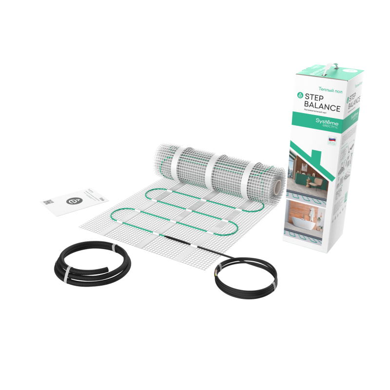 Комплект "Теплый пол" (мат) Step Balance SBM150030 150Вт/кв.м 450Вт 3кв.м SE SBM150030