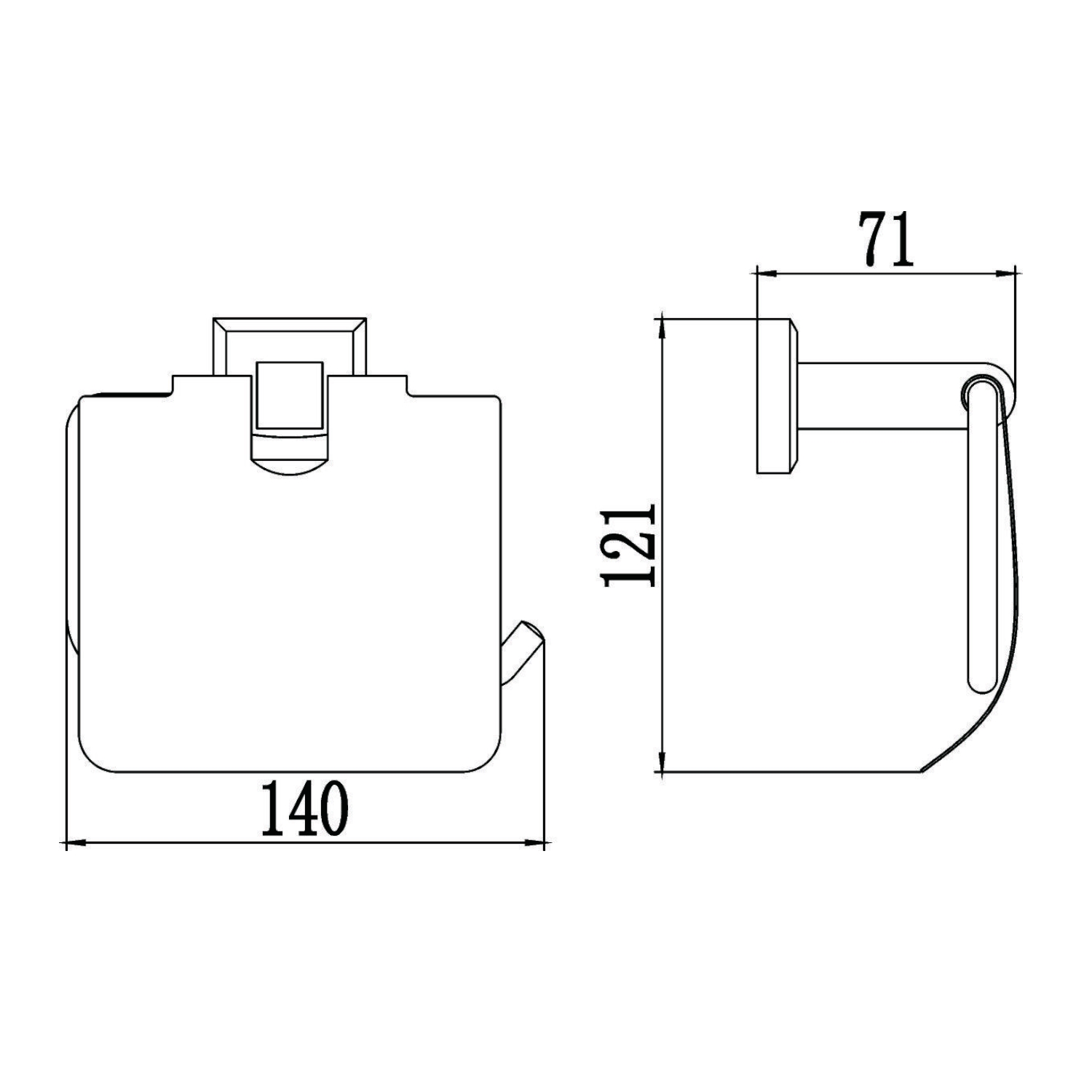 Держатель для туалетной бумаги Savol S-009551, хром