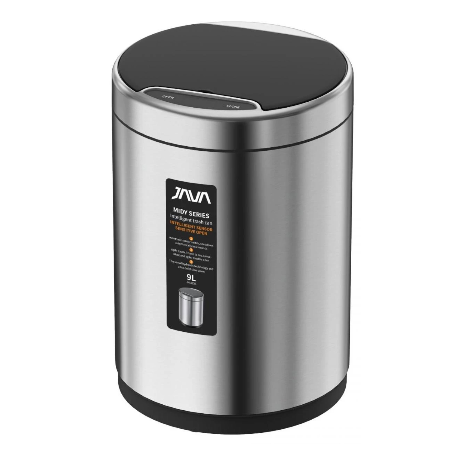 Сенсорное ведро JAVA S-882-9L, 9 литров