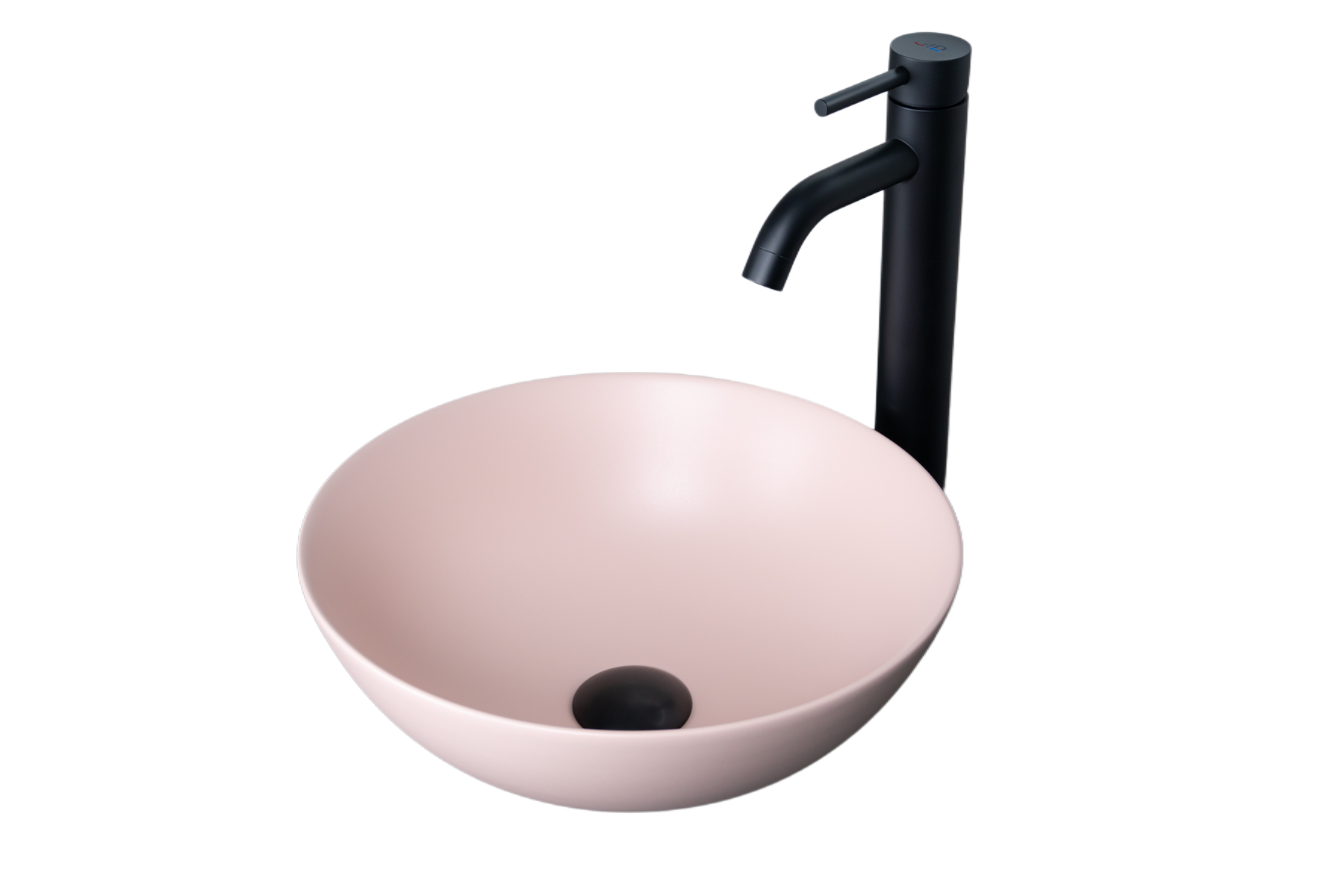 Раковина Gid 9081pkm 53403 накладная розовая матовая 36x36x14