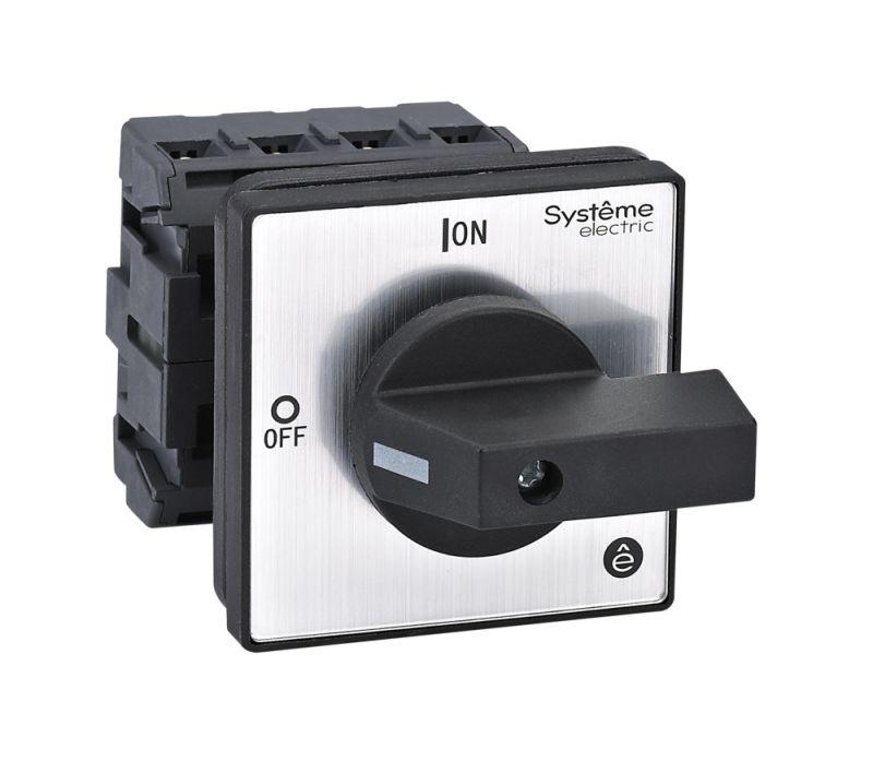 Выключатель-разъединитель 4п 32А IP20 с черн. рукоят. на дверцу 4 винтами SE MSD32420B