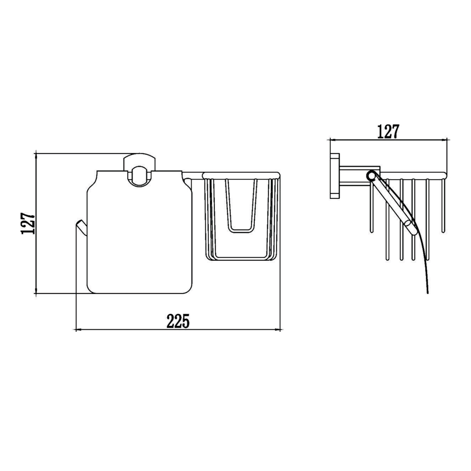 Держатель для туалетной бумаги и освежителя Savol S-L09951, хром