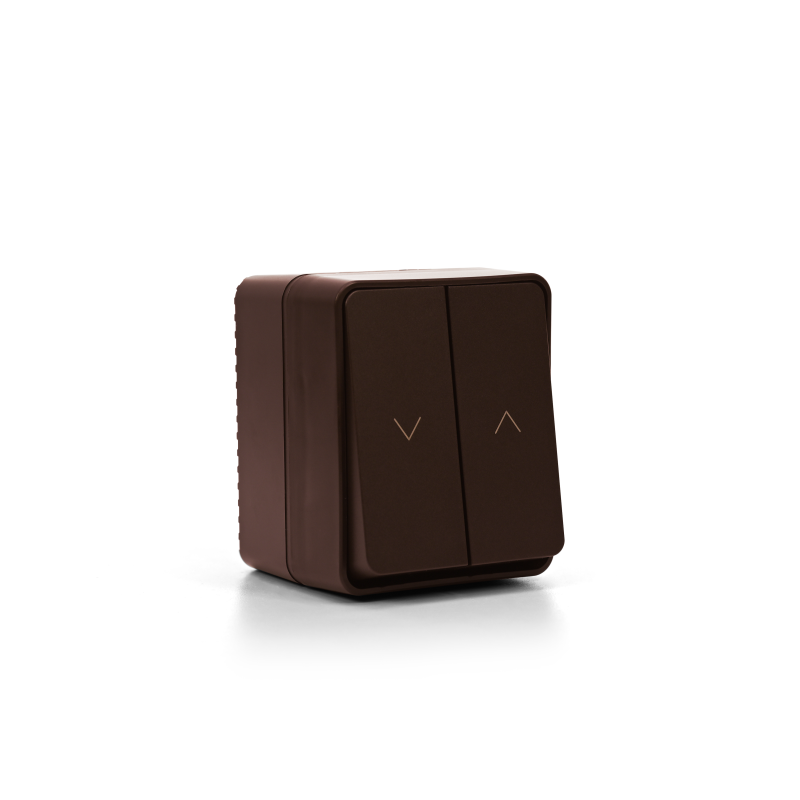 Выключатель для жалюзи 2-кл. ОП AtlasDesign PROFI 10А IP54 корич. SE ATN546019