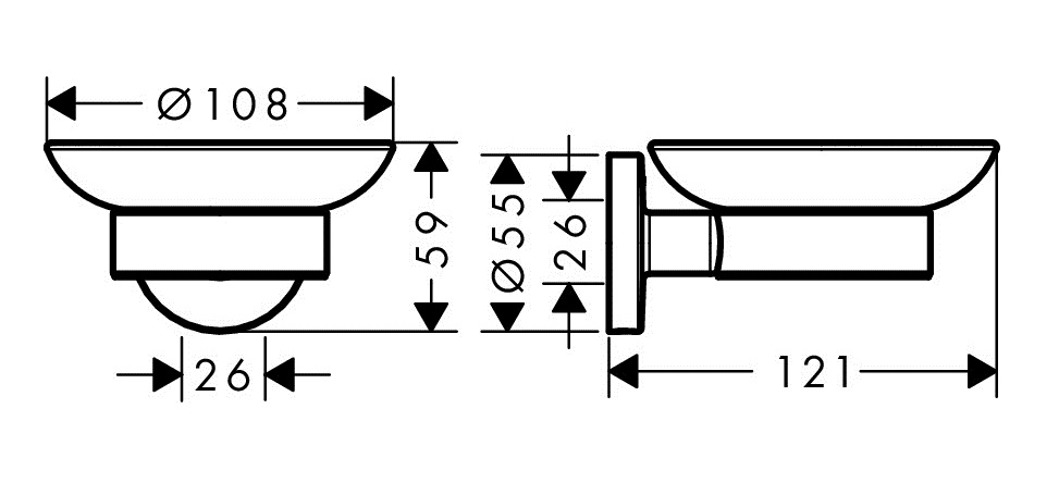 Мыльница Hansgrohe Logis Universal 41715000