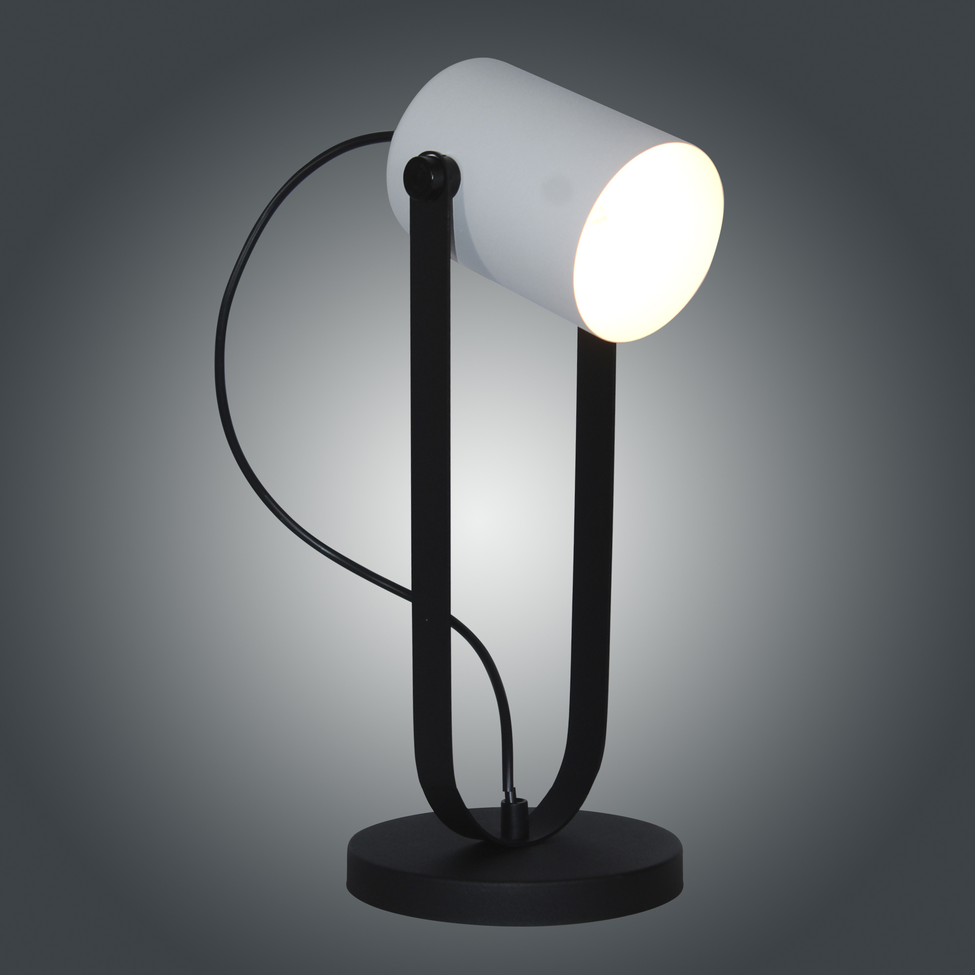 Светильник настольный Гамма ННБ 63-60-019 черн.бел.муар /шнур черн.