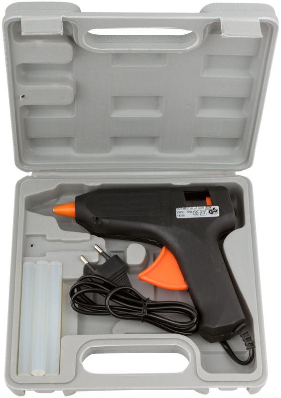 Пистолет клеевой 11мм 15Вт (70Вт ) в кейсе FIT 14350