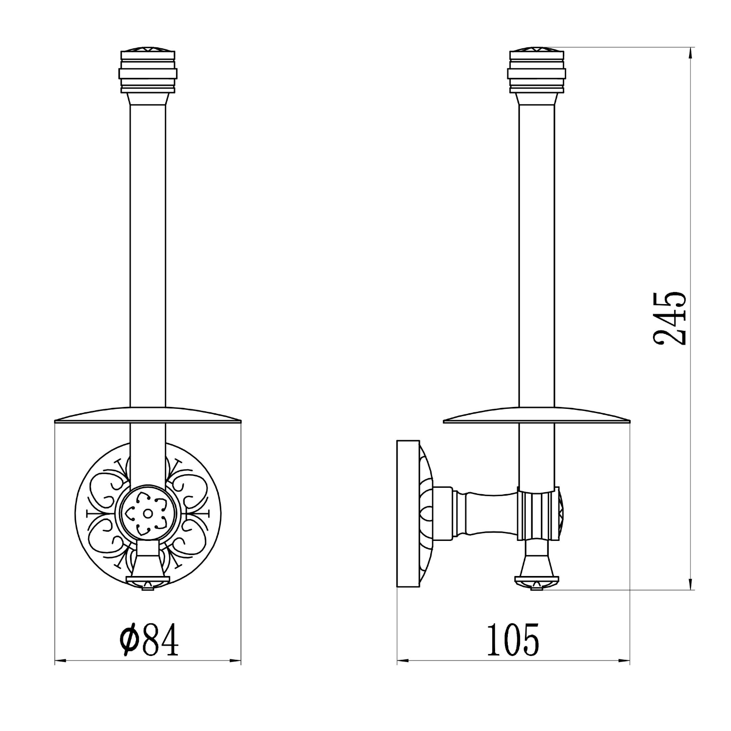 Держатель для туалетной бумаги Savol S-005852-1B, золото