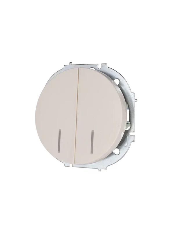 Выключатель 2-кл. СП OSEN 10А IP20 с подсветкой механизм сл. кость LEZARD 743-9088-112