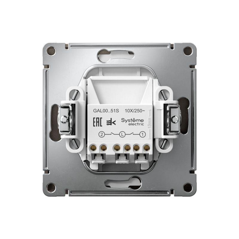 Выключатель 2-кл. ArtGallery 10AX быстрозажим. клем. механизм мокко SE GAL000651S