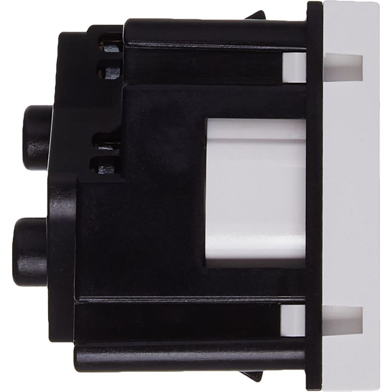 Розетка 2мод. 16А 250В 45град. с заземл. без защ. шторок винт. зажимы бел. ИЭК Leg 4521051